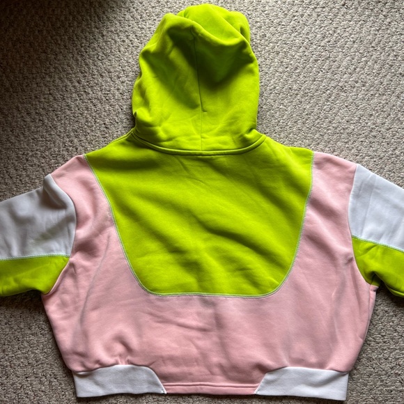 Nike Neon Green Pullover Hoodie with Black Swoosh - Picture 3 of 3